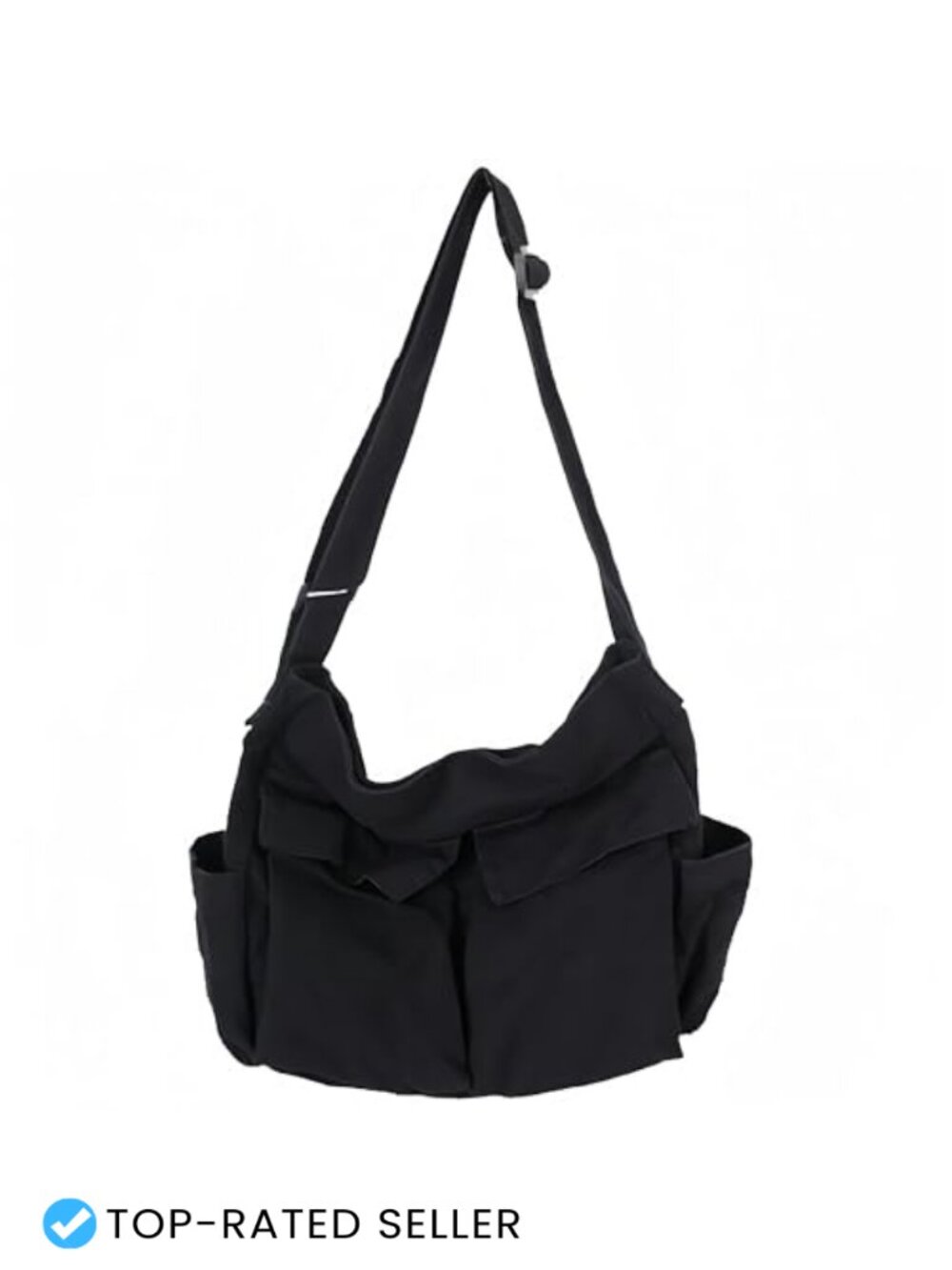 Large Canvas Hobo Crossbody Shoulder Tote Bag with Multiple Pockets for Women